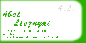 abel lisznyai business card